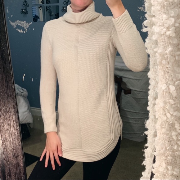 Mock Turtleneck Sweater with Side Zippers - Picture 2 of 6